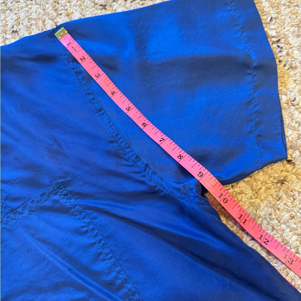 *3 for $9* Vintage Silk Colorblock Blouse - Picture 9 of 14